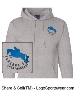 Champion Powerblend Adult Unisex Hoodie - Light Steel Design Zoom